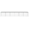 hønsebur med tag 603x98x90 cm galvaniseret stål lysegrå