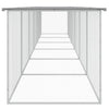 hønsebur med tag 603x98x90 cm galvaniseret stål lysegrå