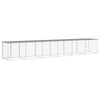 hønsebur med tag 603x98x90 cm galvaniseret stål lysegrå