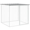 hønsebur med tag 803x98x90 cm galvaniseret stål lysegrå