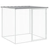 hønsebur med tag 1003x98x90 cm galvaniseret stål lysegrå