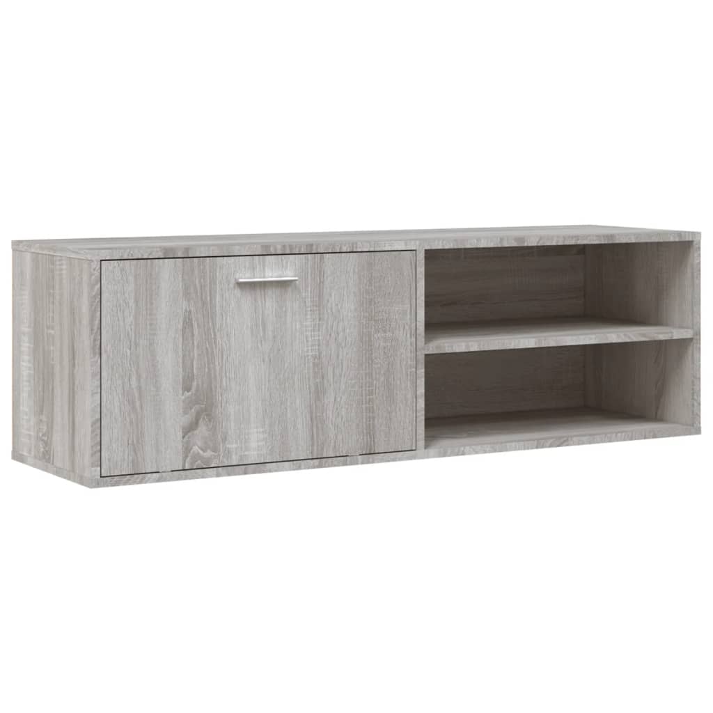 tv-bord 120x34x37 cm konstrueret træ grå sonoma-eg