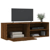 tv-bord 120x34x37 cm konstrueret træ brun egetræsfarve
