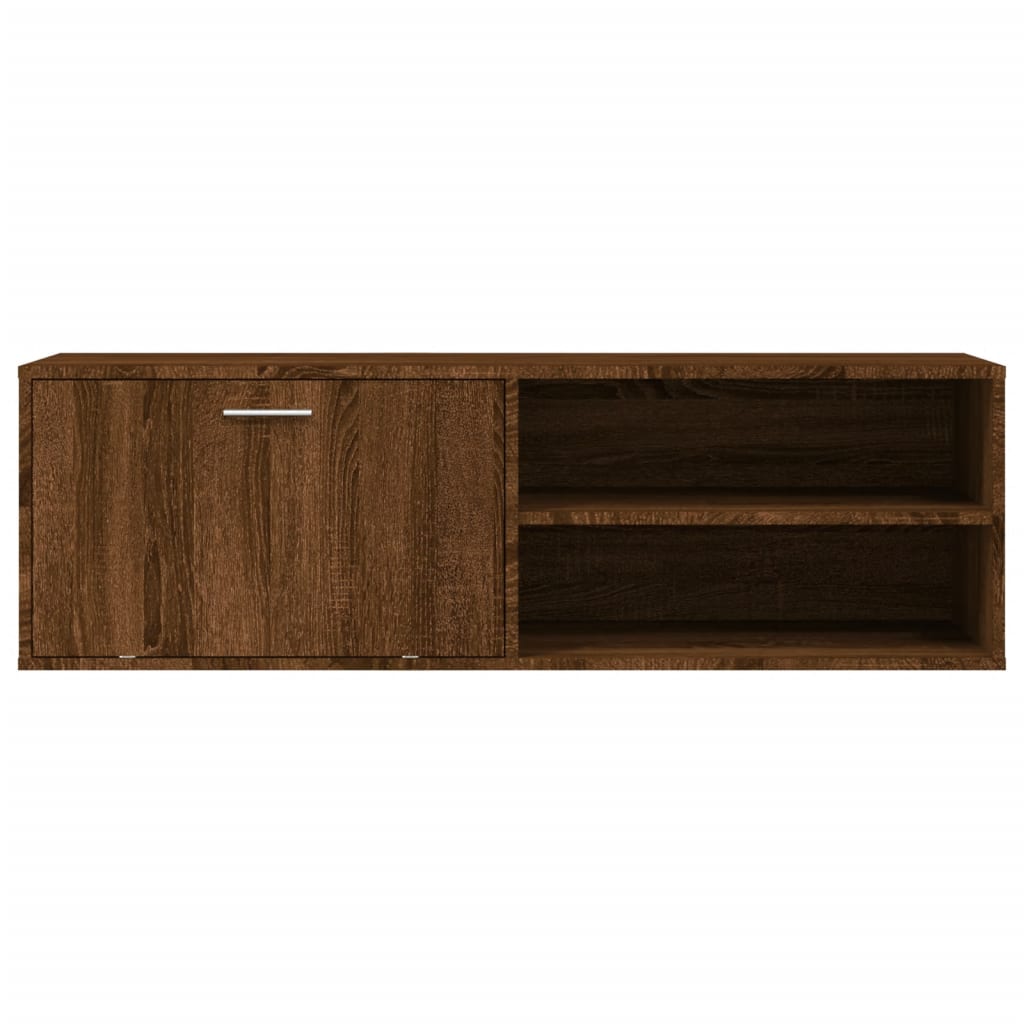 tv-bord 120x34x37 cm konstrueret træ brun egetræsfarve