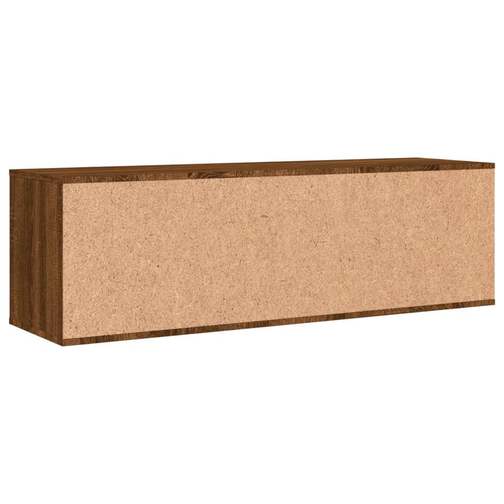 tv-bord 120x34x37 cm konstrueret træ brun egetræsfarve