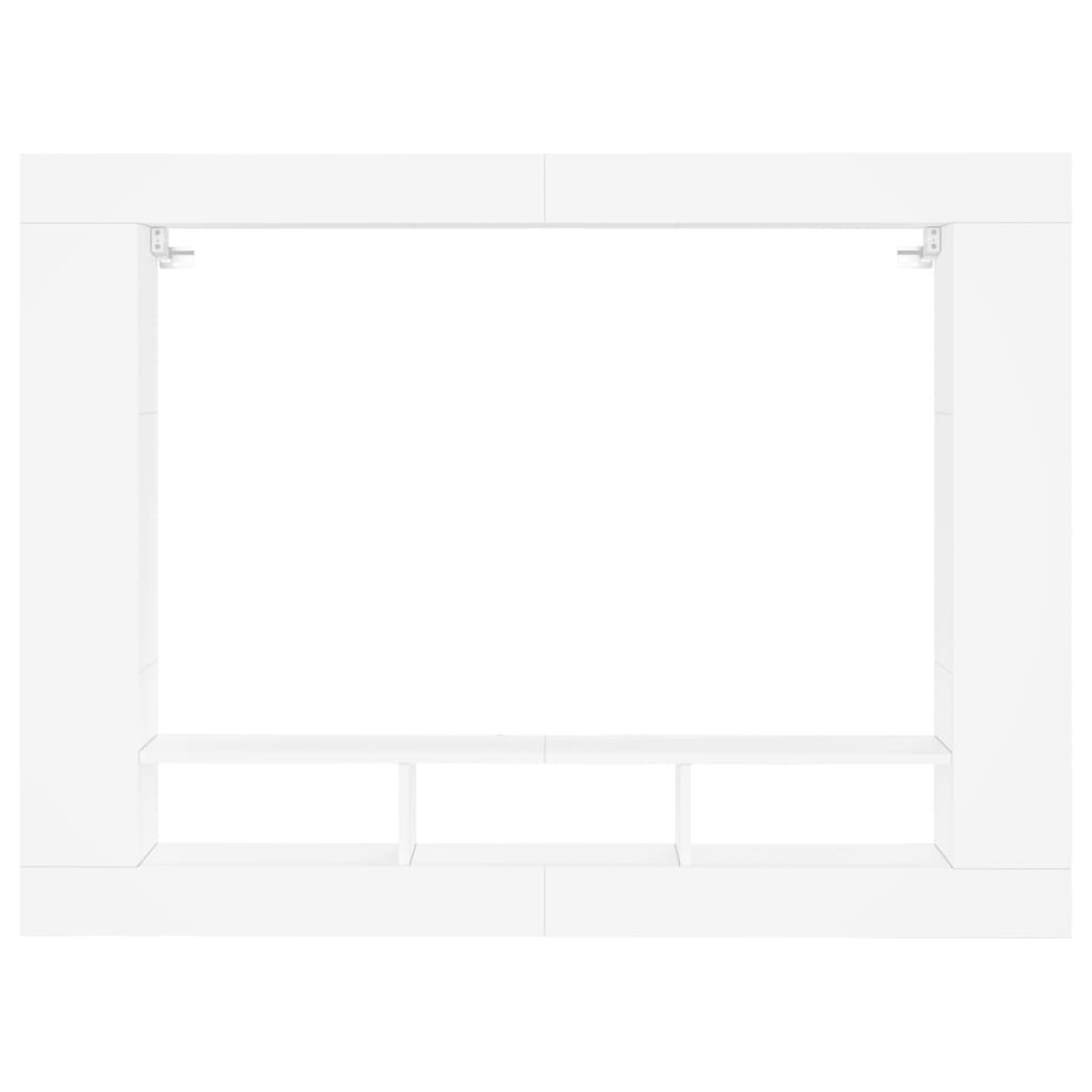 tv-møbel 152x22x113 cm konstrueret træ hvid
