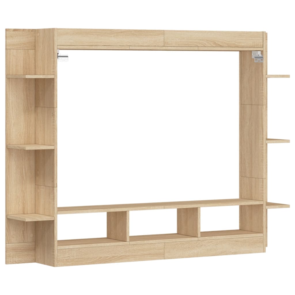tv-møbel 152x22x113 cm konstrueret træ sonoma-eg
