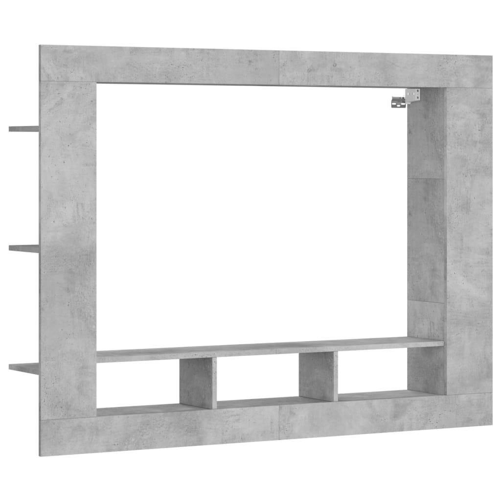 tv-møbel 152x22x113 cm konstrueret træ betongrå