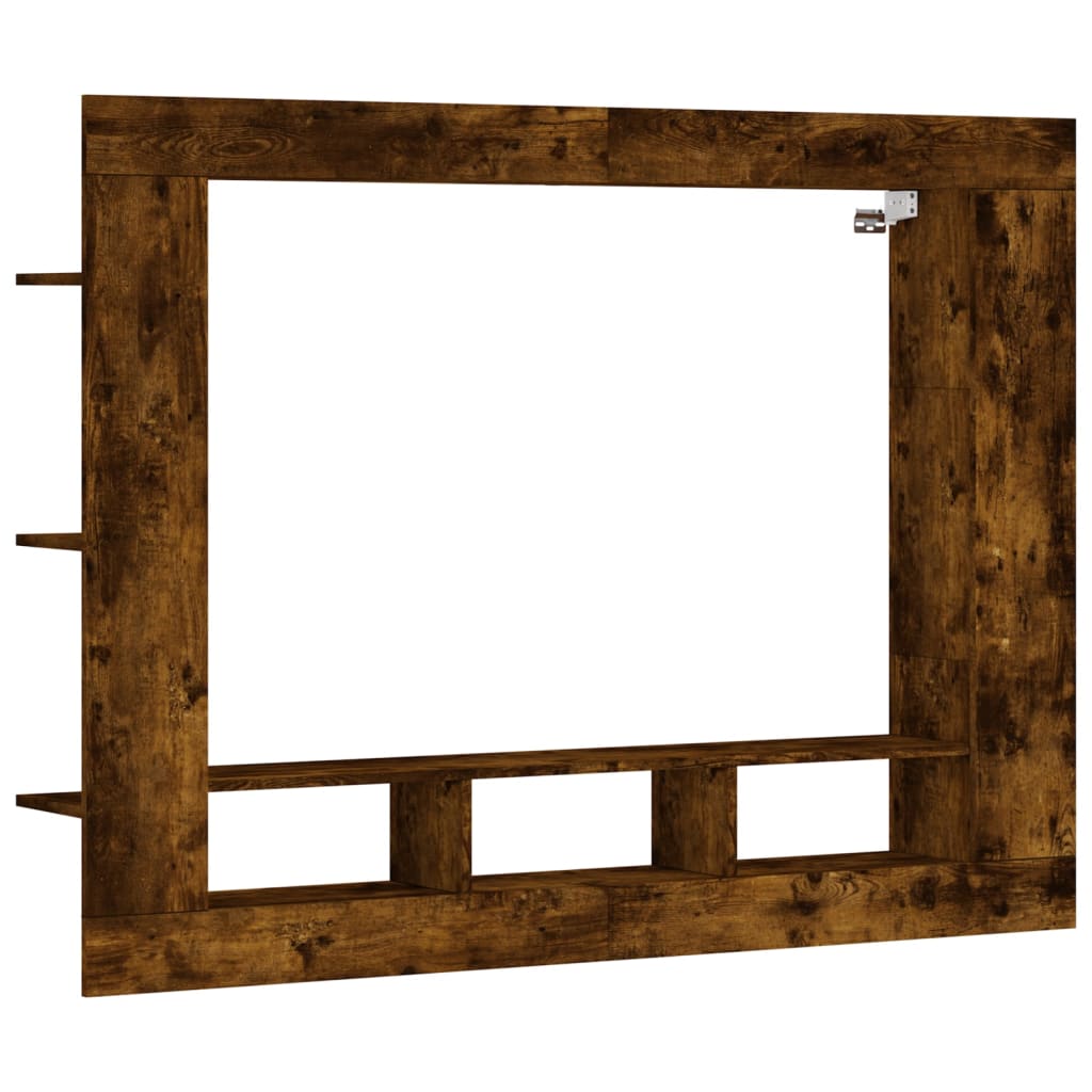 tv-møbel 152x22x113 cm konstrueret træ røget sonoma-eg