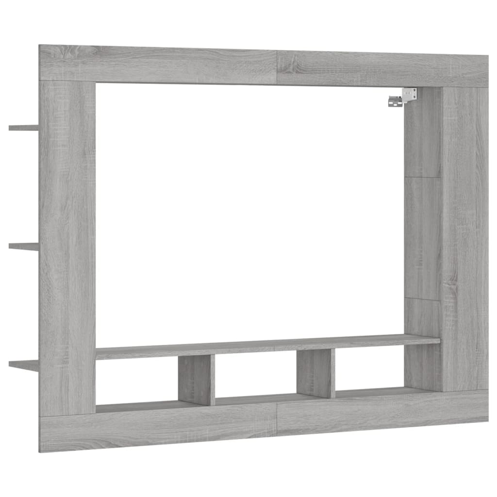 tv-møbel 152x22x113 cm konstrueret træ grå sonoma-eg