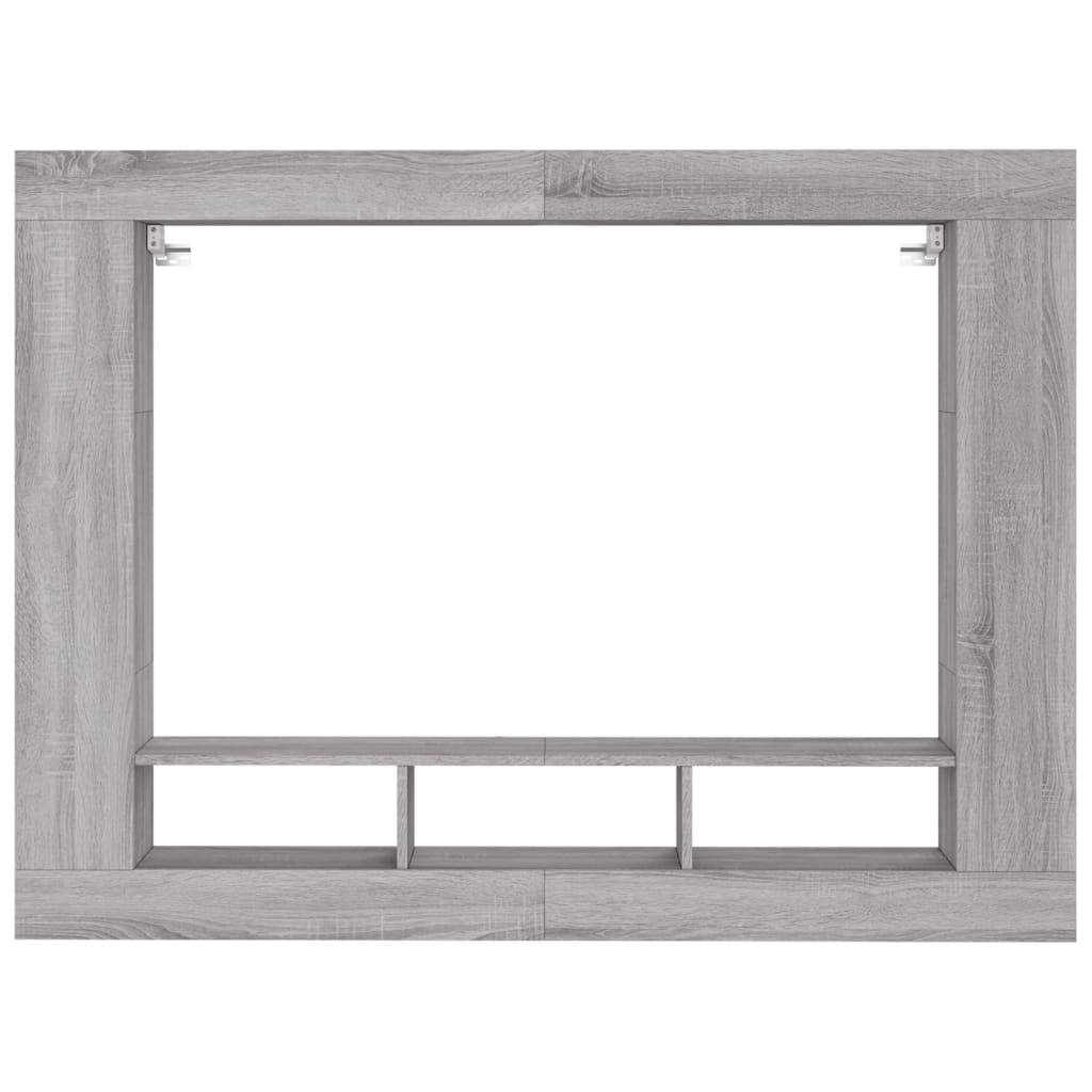 tv-møbel 152x22x113 cm konstrueret træ grå sonoma-eg