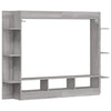 tv-møbel 152x22x113 cm konstrueret træ grå sonoma-eg