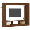 tv-møbel 152x22x113 cm konstrueret træ brun egetræsfarve