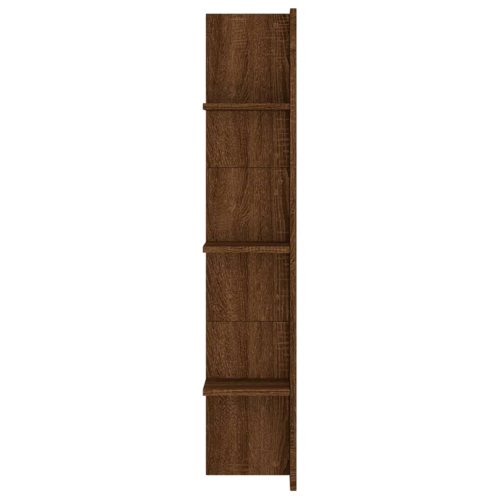 tv-møbel 152x22x113 cm konstrueret træ brun egetræsfarve