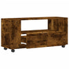 tv-bord 102x34,5x43 cm konstrueret træ røget egetræsfarve