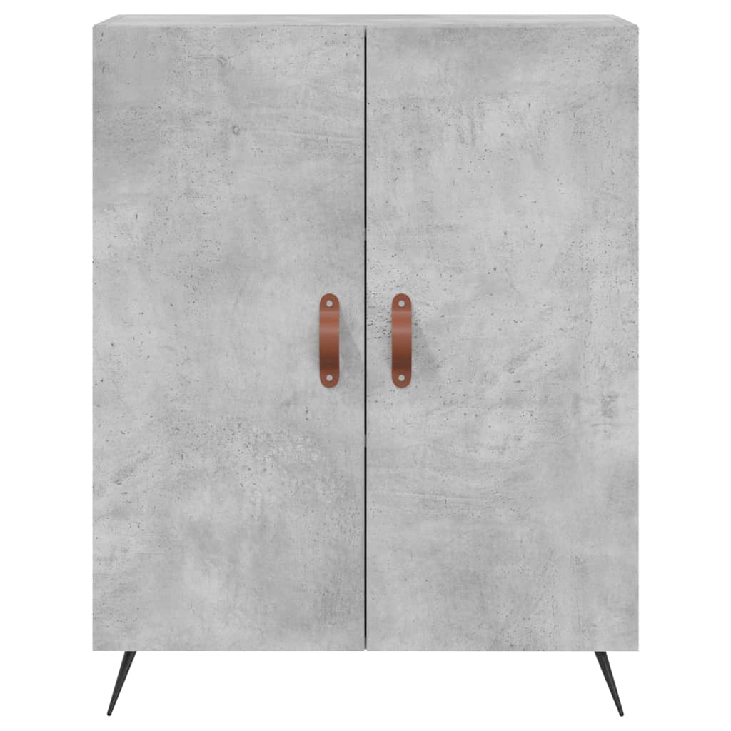 højskab 69,5x34x180 cm konstrueret træ betongrå