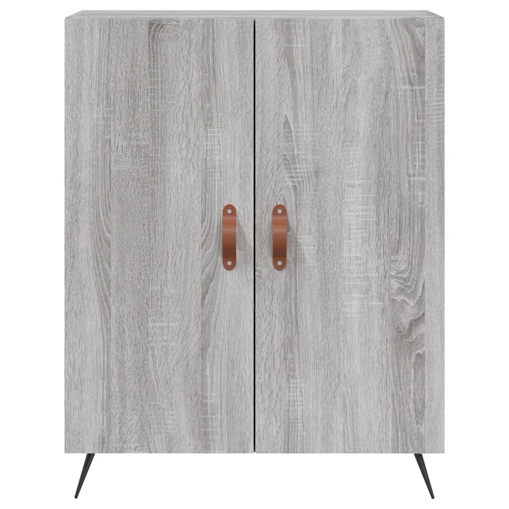 højskab 69,5x34x180 cm konstrueret træ grå sonoma-eg