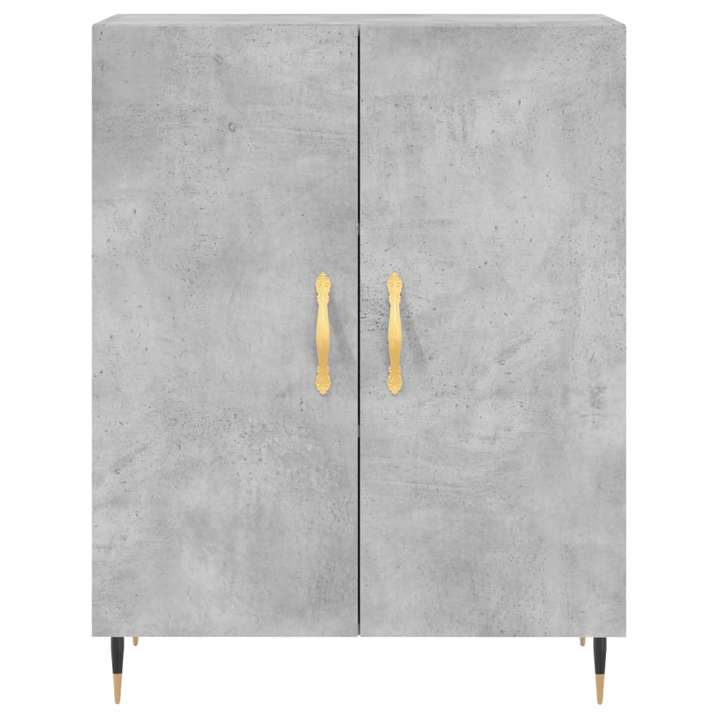 højskab 69,5x34x180 cm konstrueret træ betongrå