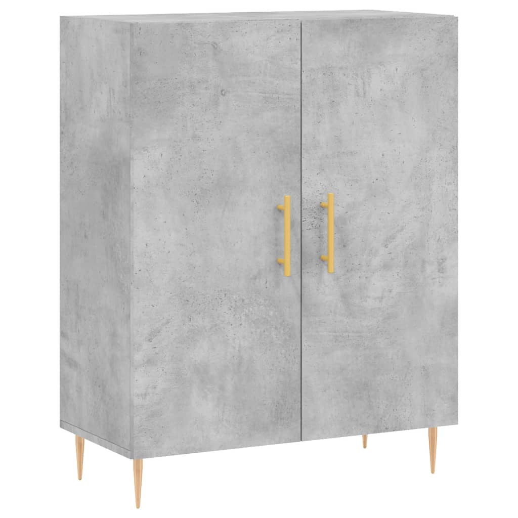 højskab 69,5x34x180 cm konstrueret træ betongrå