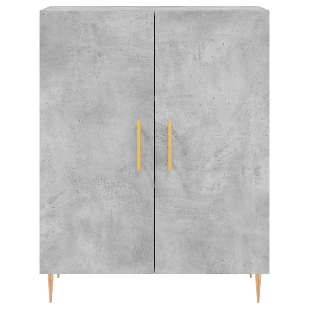 højskab 69,5x34x180 cm konstrueret træ betongrå