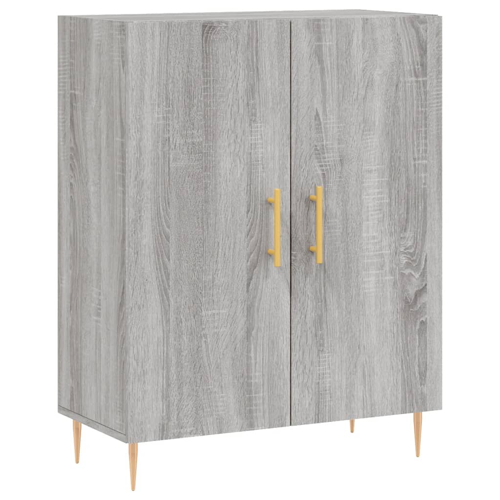 højskab 69,5x34x180 cm konstrueret træ grå sonoma-eg