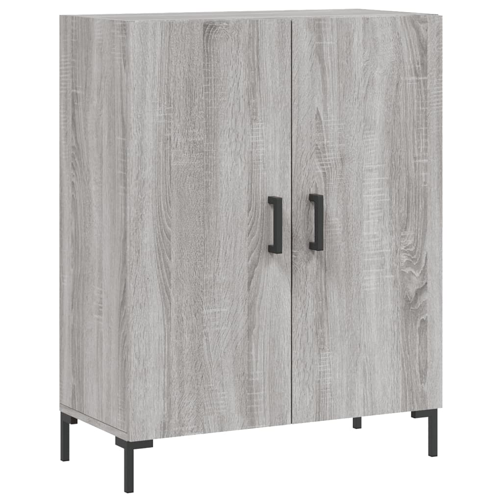 højskab 69,5x34x180 cm konstrueret træ grå sonoma-eg