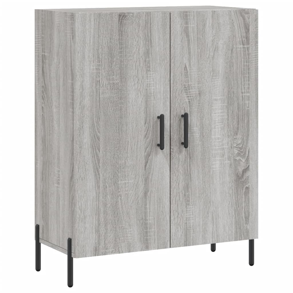 højskab 69,5x34x180 cm konstrueret træ grå sonoma-eg