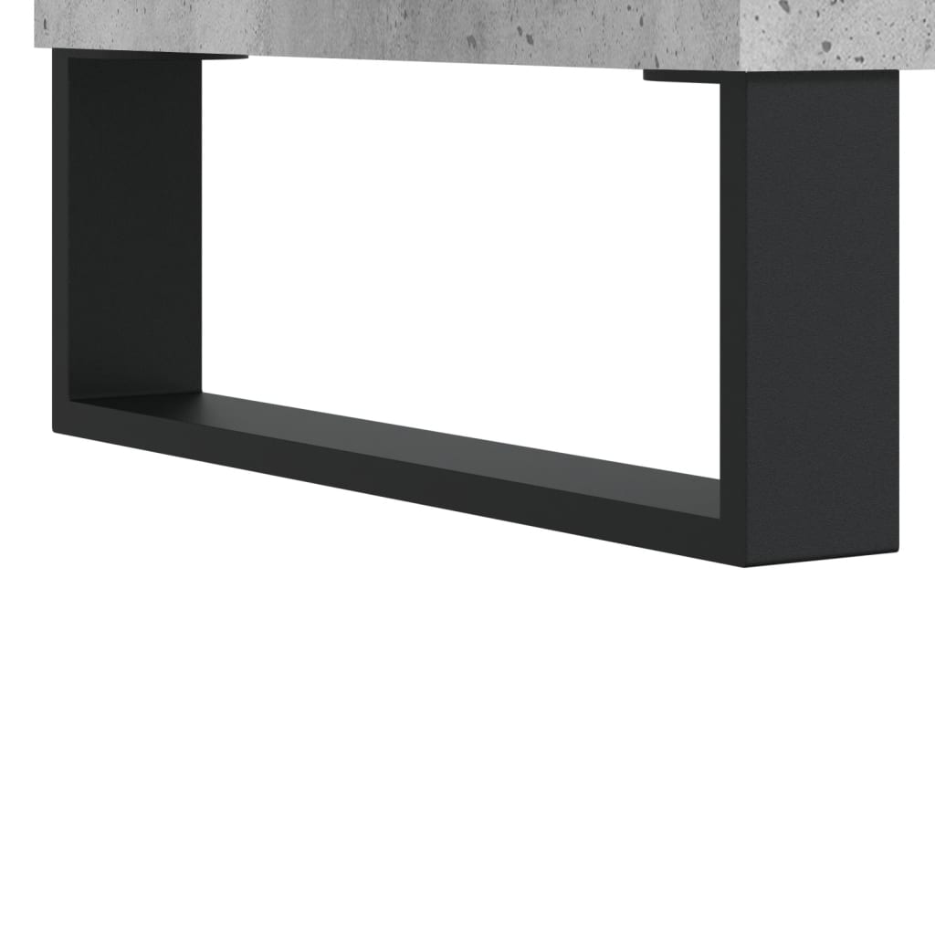 højskab 69,5x34x180 cm konstrueret træ betongrå