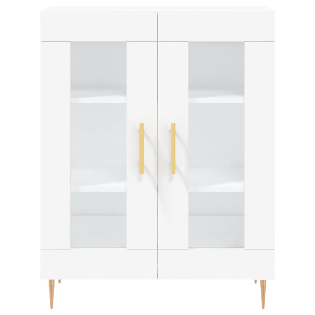 højskab 69,5x34x180 cm konstrueret træ hvid