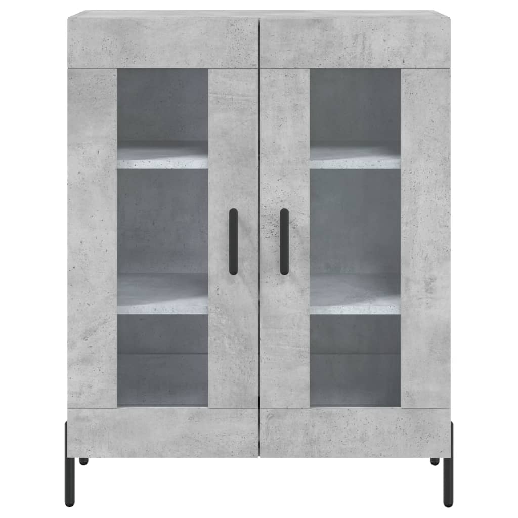 højskab 69,5x34x180 cm konstrueret træ betongrå