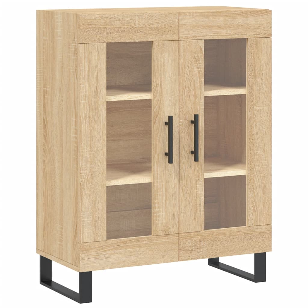 højskab 69,5x34x180 cm konstrueret træ sonoma-eg