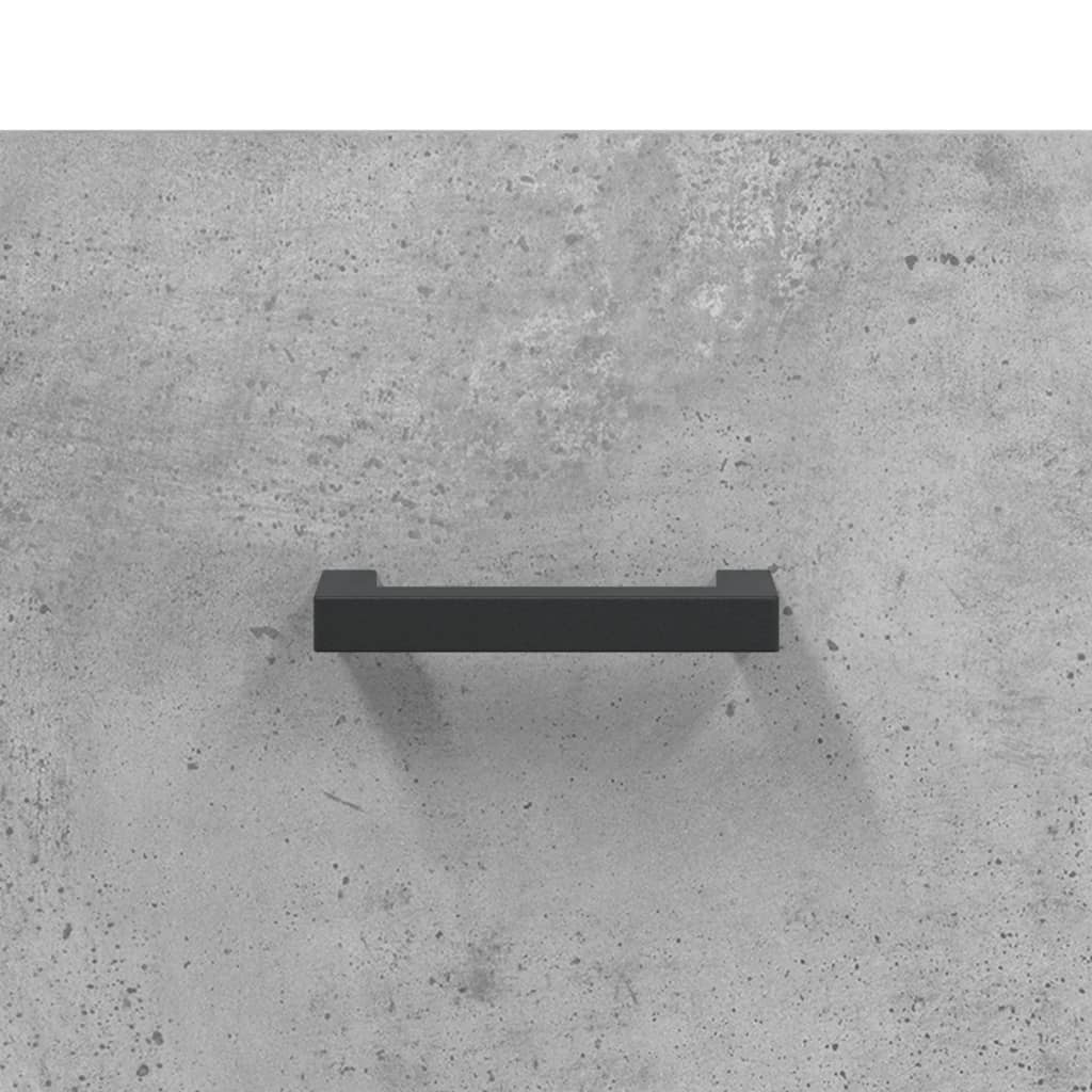 højskab 69,5x34x180 cm konstrueret træ betongrå