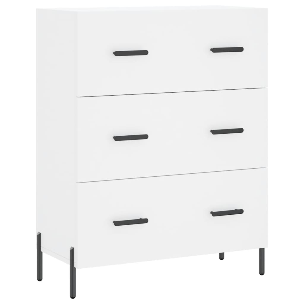højskab 69,5x34x180 cm konstrueret træ hvid