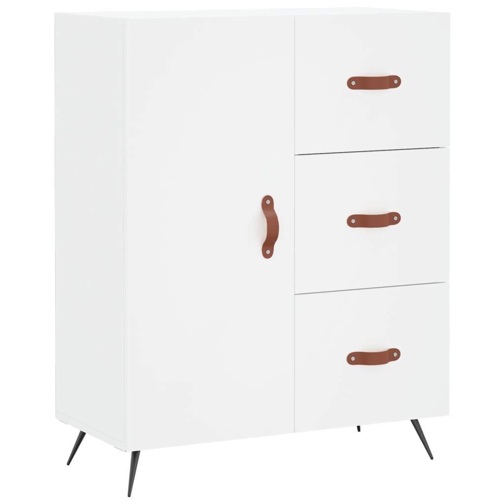 højskab 69,5x34x180 cm konstrueret træ hvid