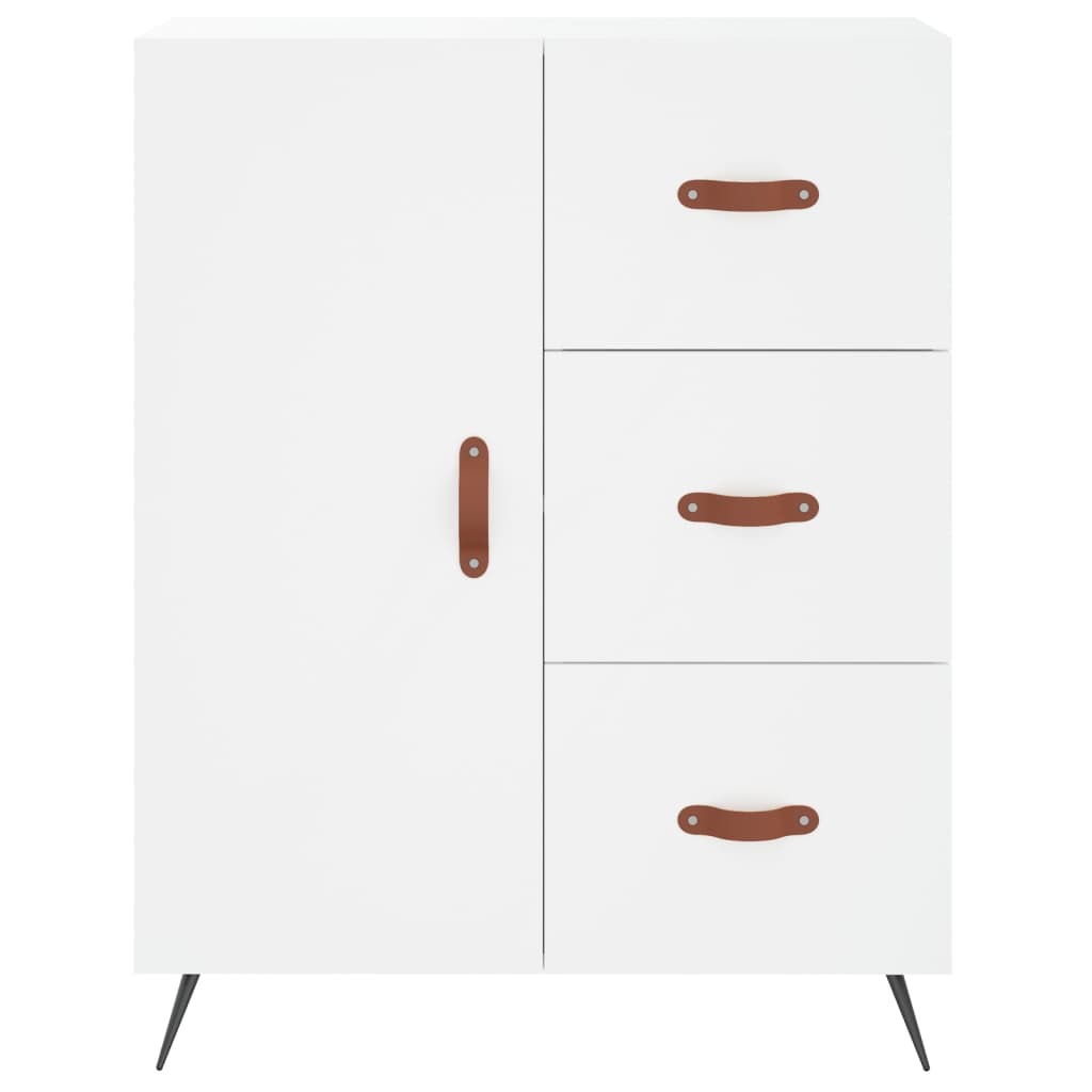 højskab 69,5x34x180 cm konstrueret træ hvid