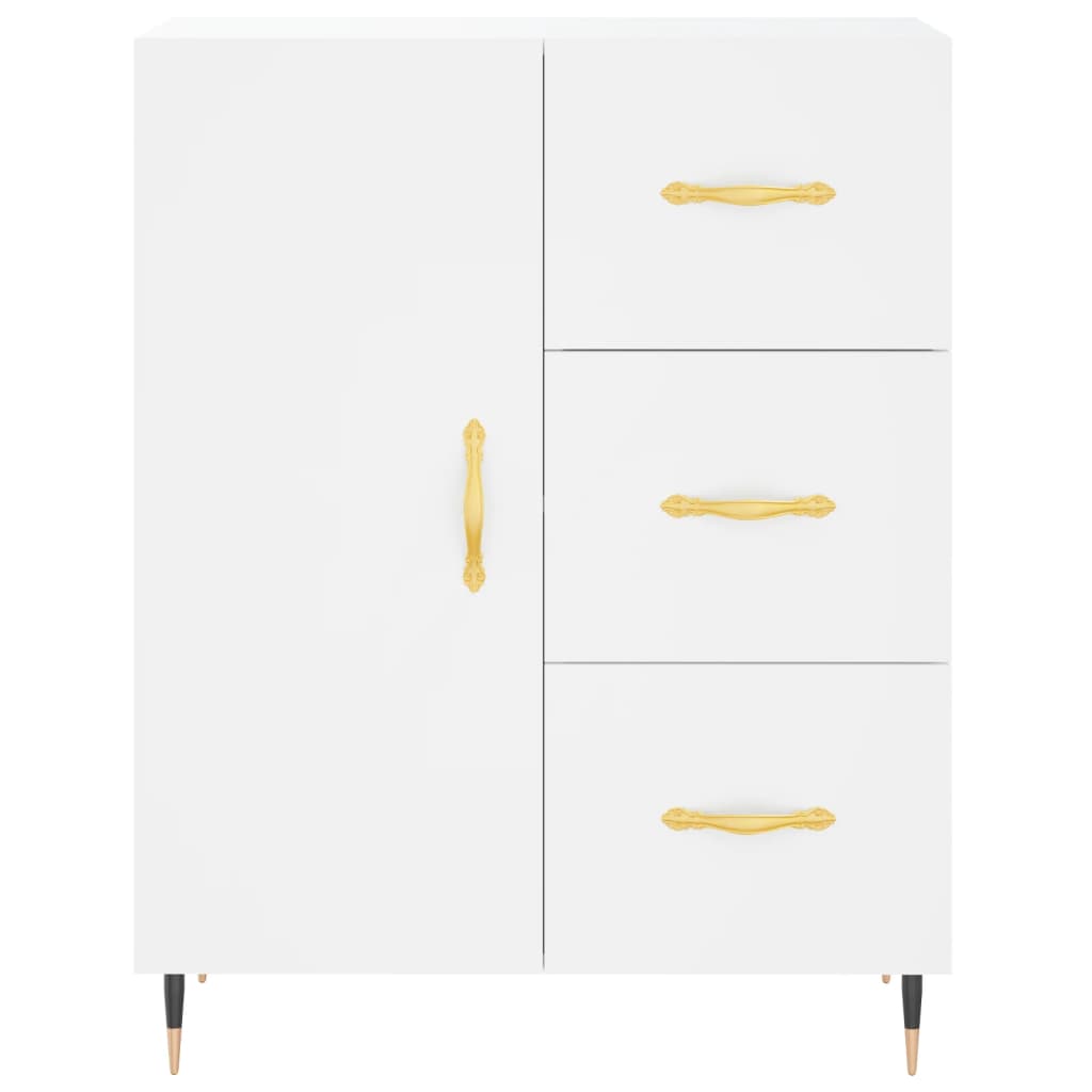 højskab 69,5x34x180 cm konstrueret træ hvid