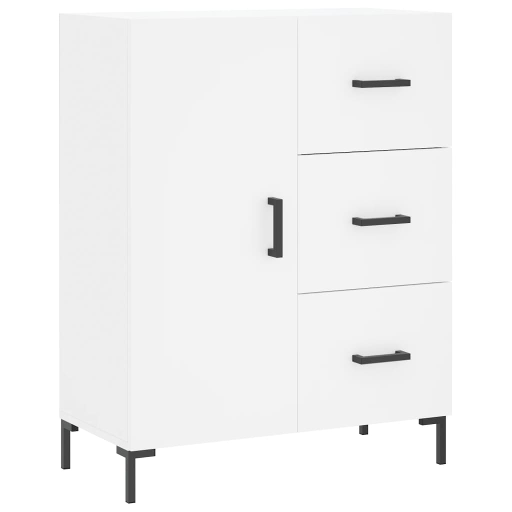 højskab 69,5x34x180 cm konstrueret træ hvid