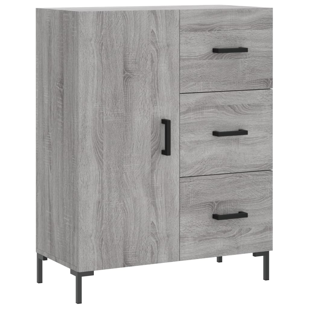 højskab 69,5x34x180 cm konstrueret træ grå sonoma-eg