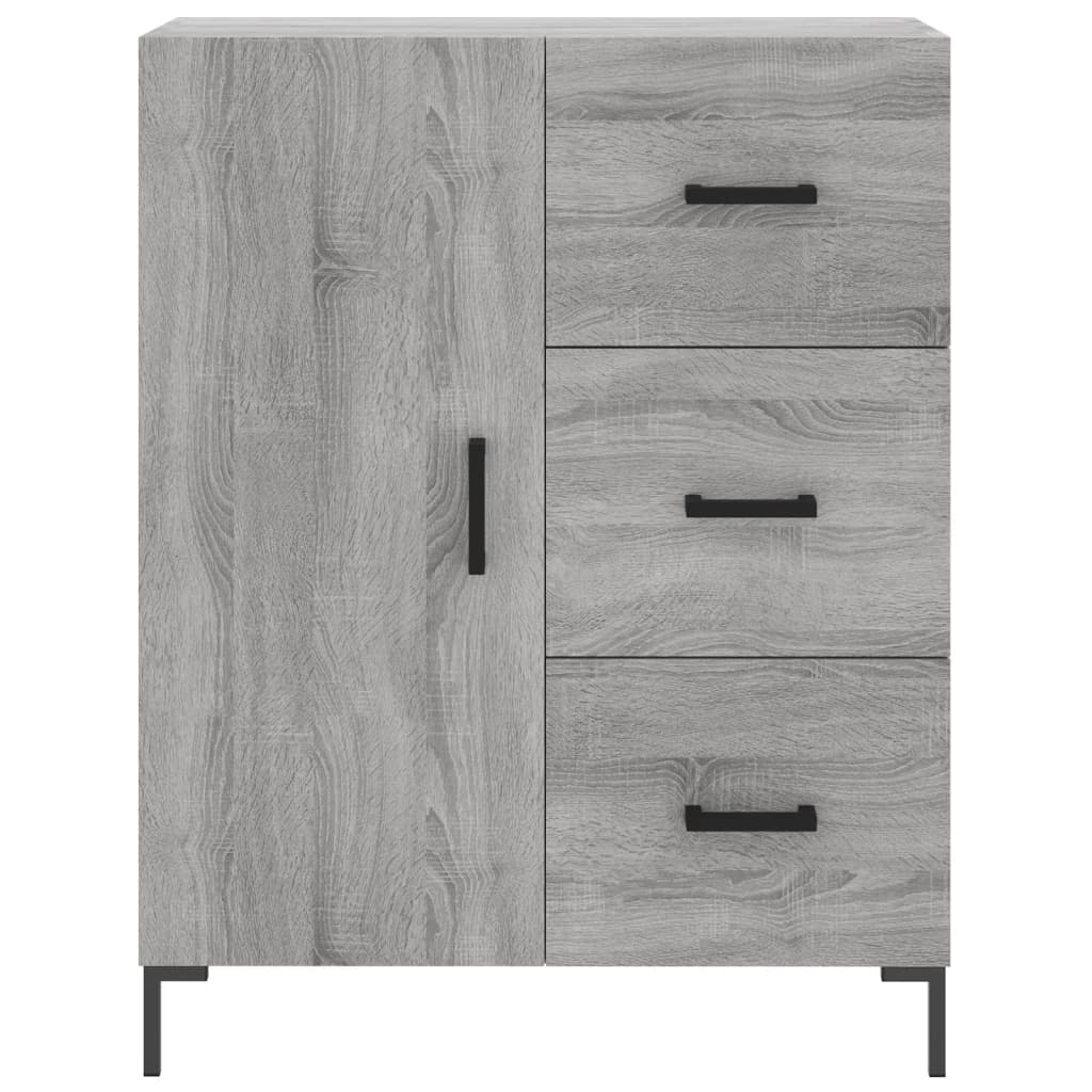 højskab 69,5x34x180 cm konstrueret træ grå sonoma-eg