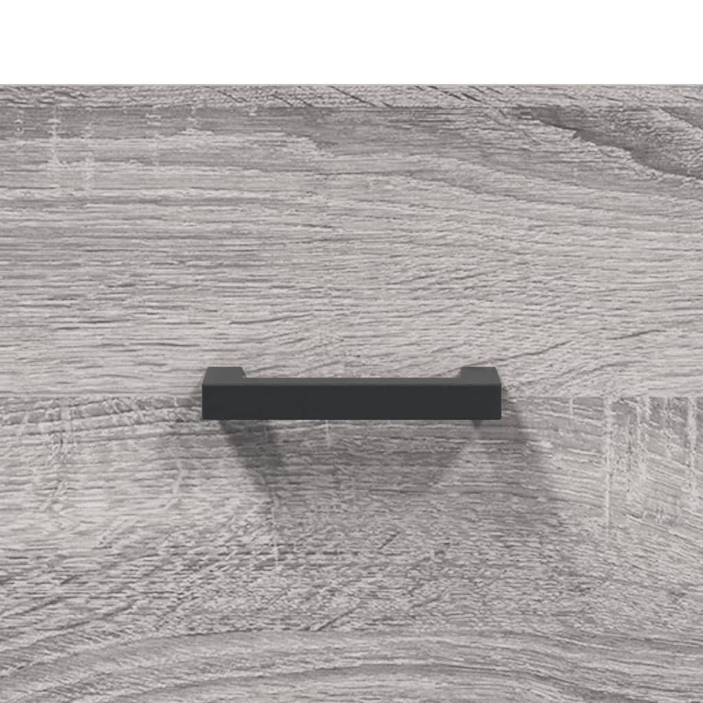 højskab 69,5x34x180 cm konstrueret træ grå sonoma-eg