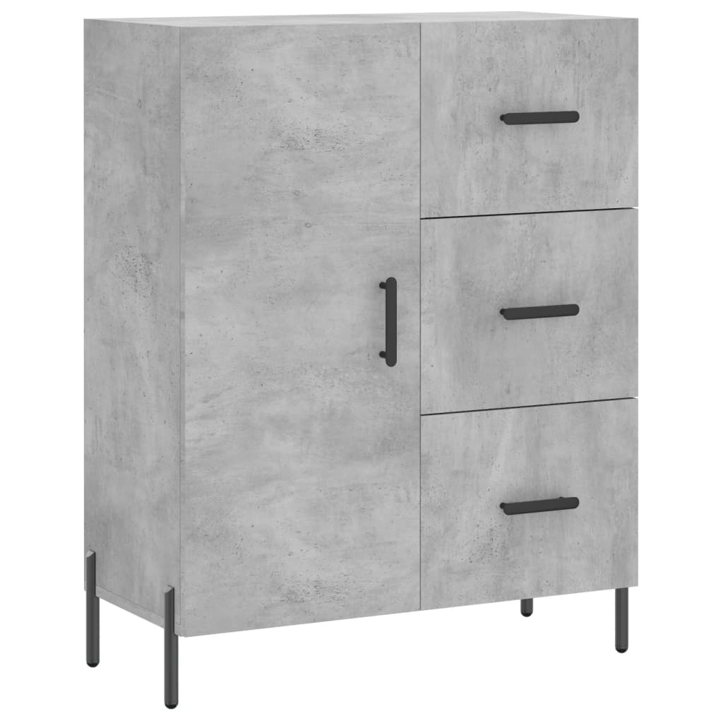 højskab 69,5x34x180 cm konstrueret træ betongrå