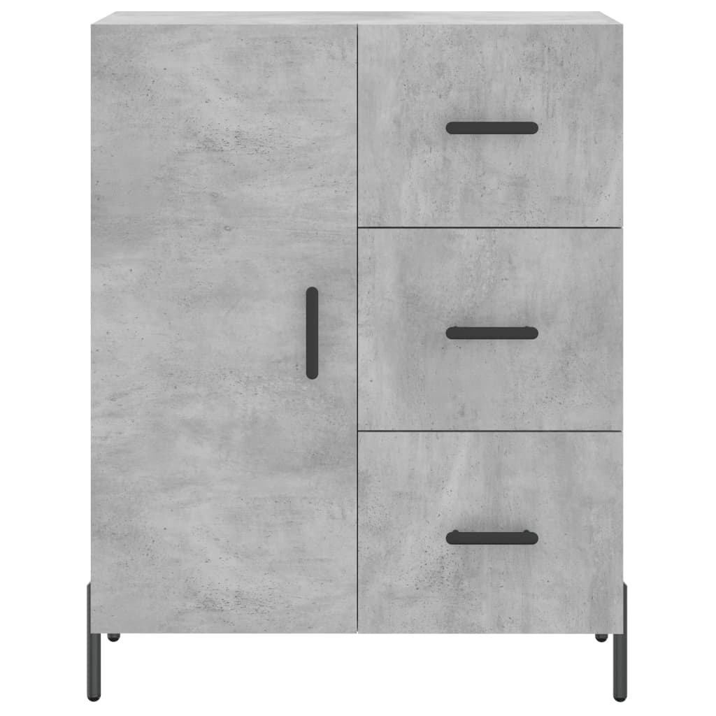 højskab 69,5x34x180 cm konstrueret træ betongrå