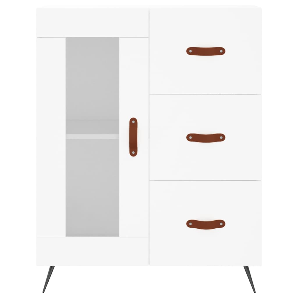 højskab 69,5x34x180 cm konstrueret træ hvid