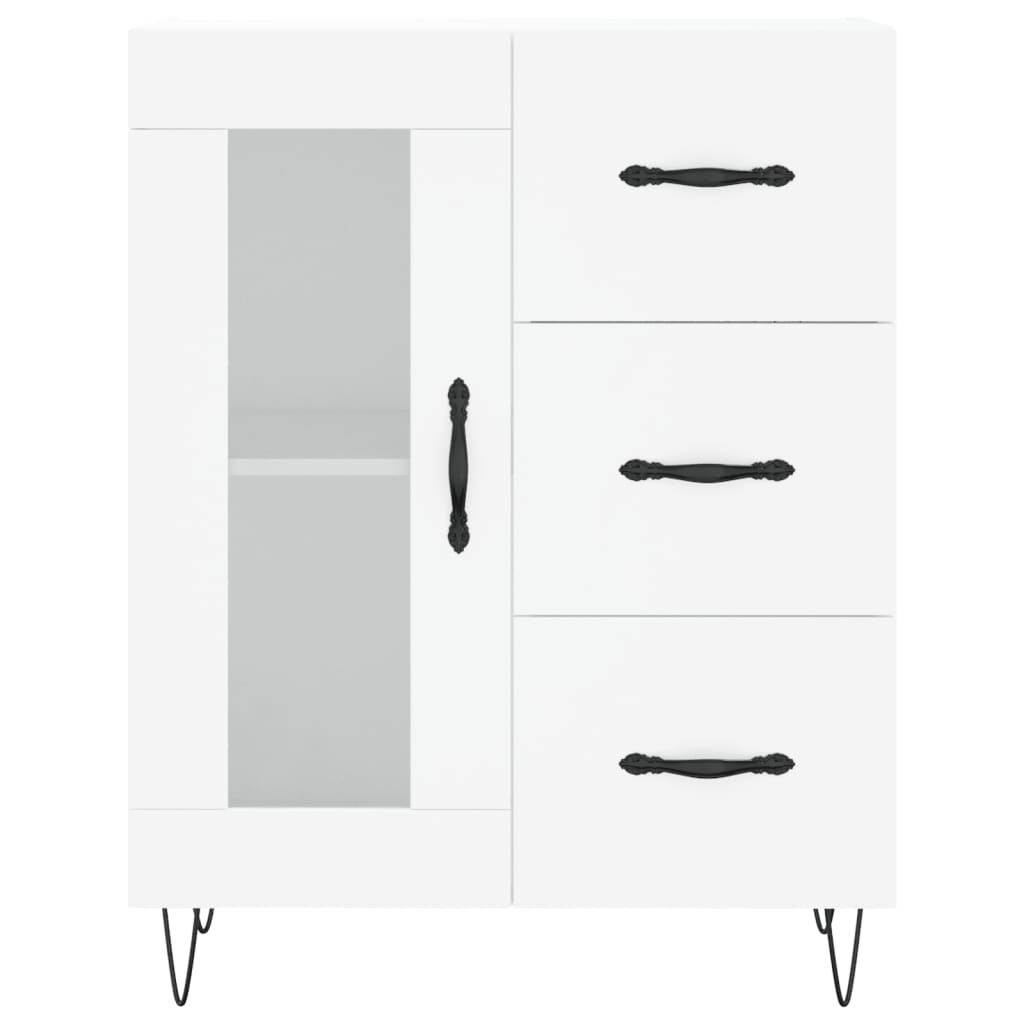 højskab 69,5x34x180 cm konstrueret træ hvid