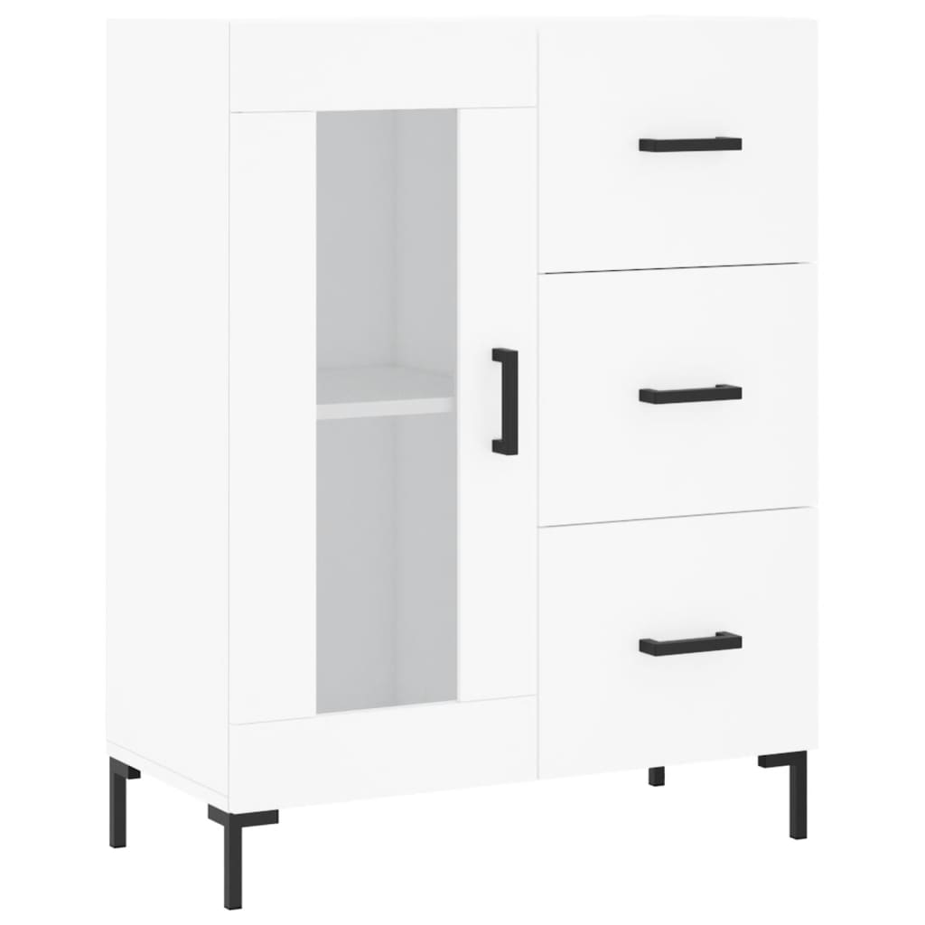 højskab 69,5x34x180 cm konstrueret træ hvid