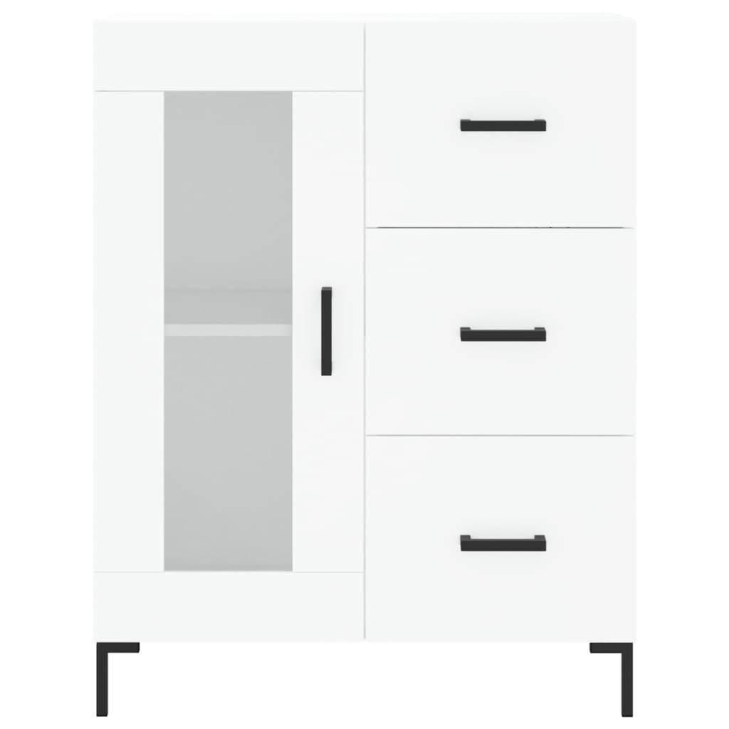 højskab 69,5x34x180 cm konstrueret træ hvid