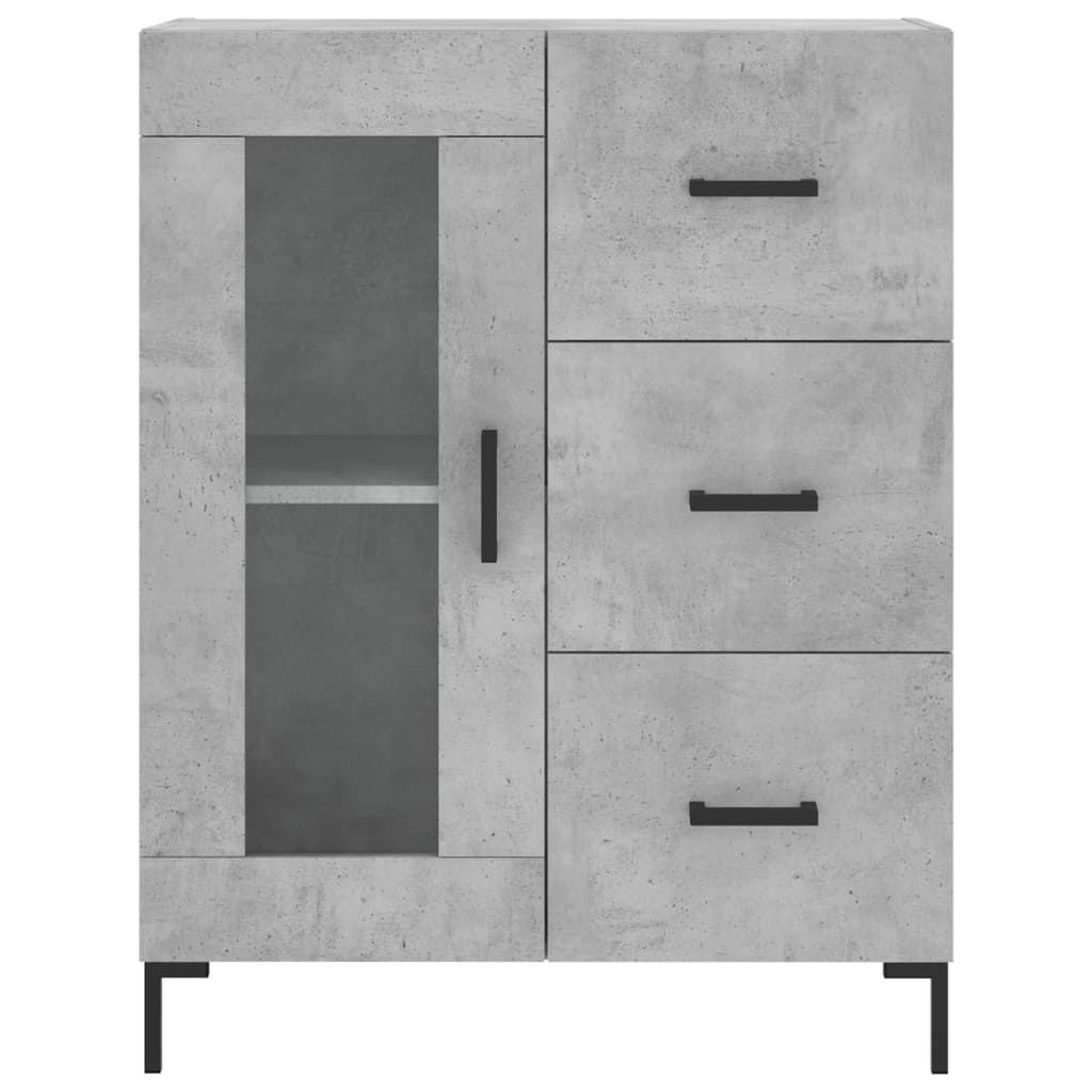 højskab 69,5x34x180 cm konstrueret træ betongrå
