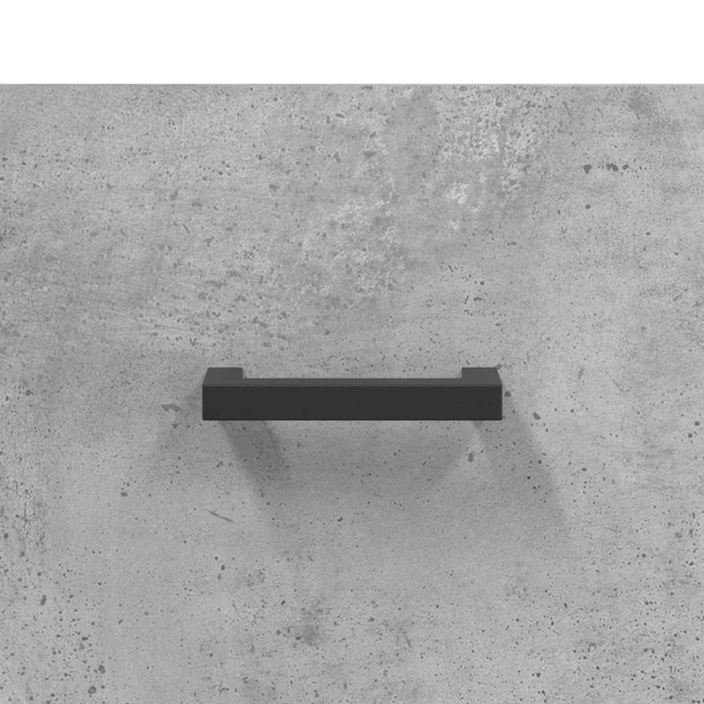 højskab 69,5x34x180 cm konstrueret træ betongrå