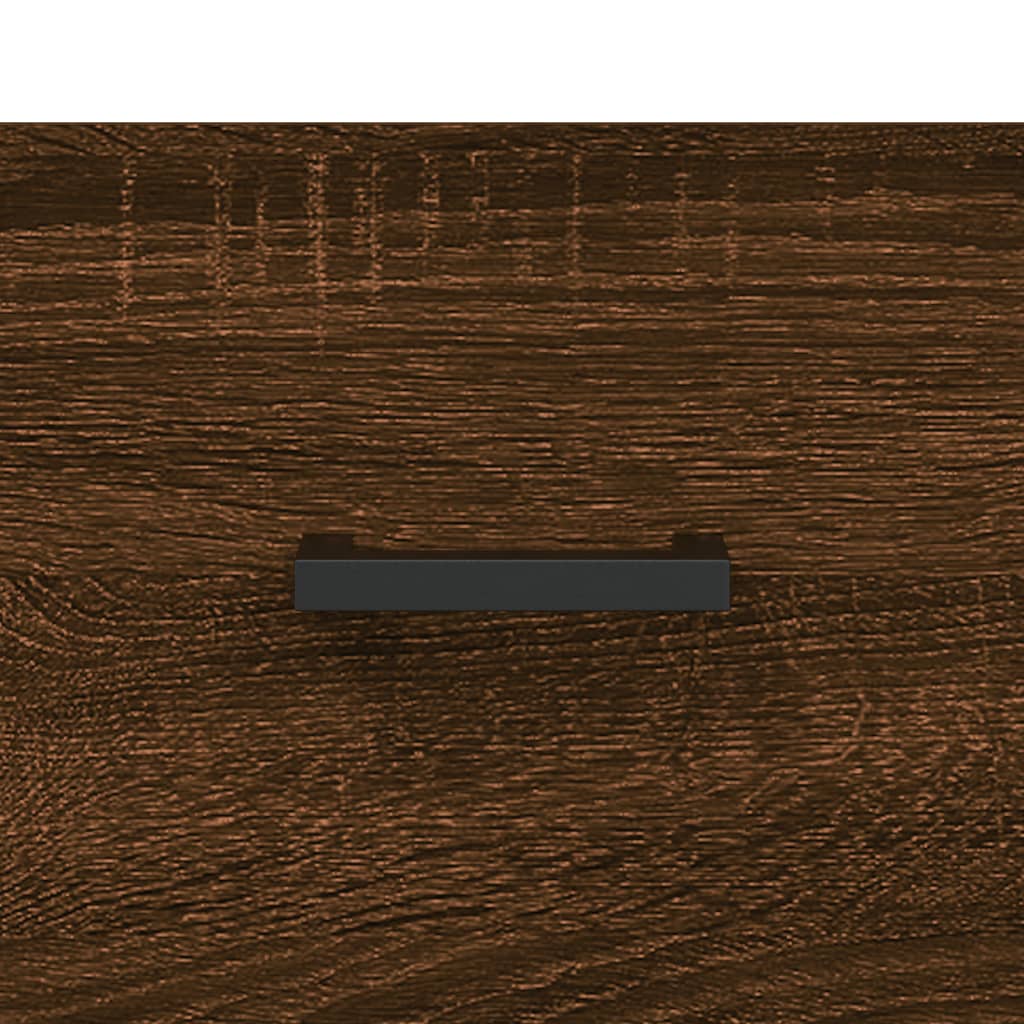 højskab 69,5x34x180 cm konstrueret træ brun egetræsfarve
