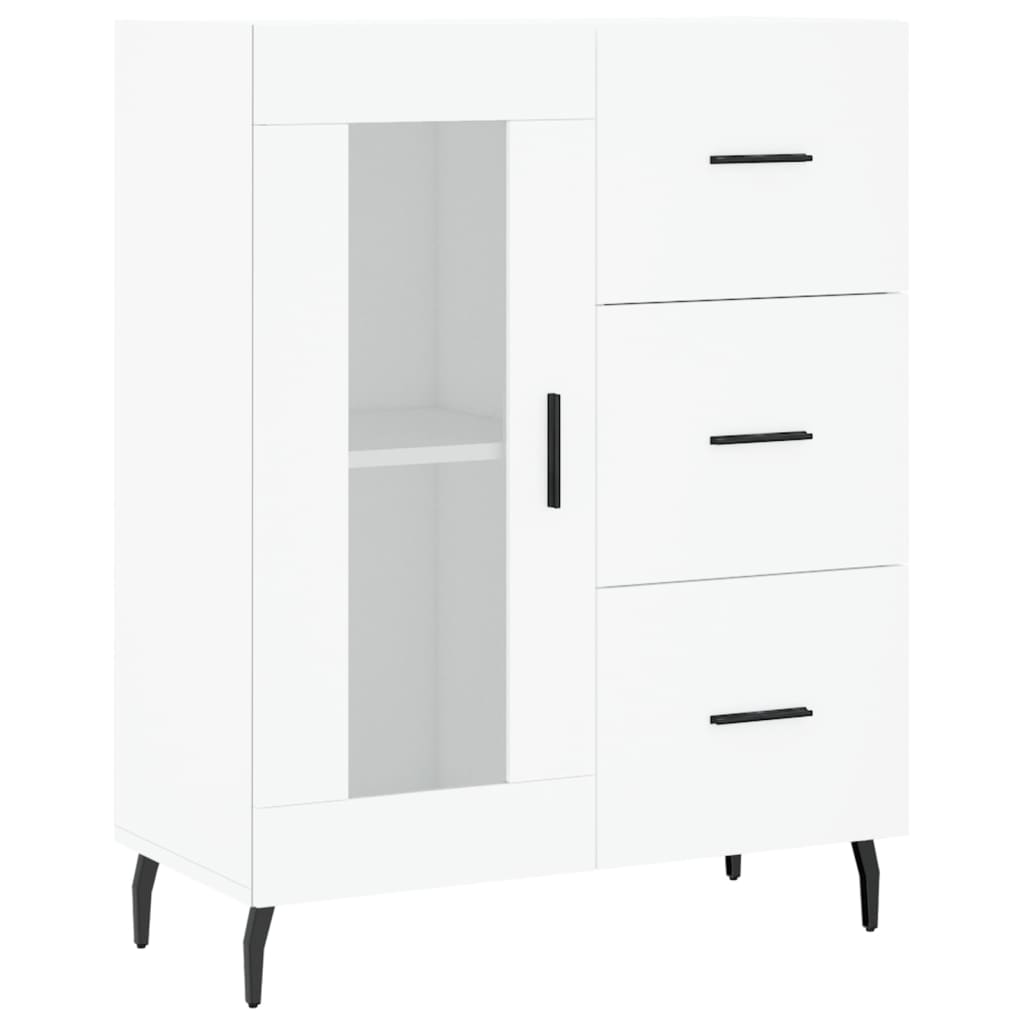 højskab 69,5x34x180 cm konstrueret træ hvid